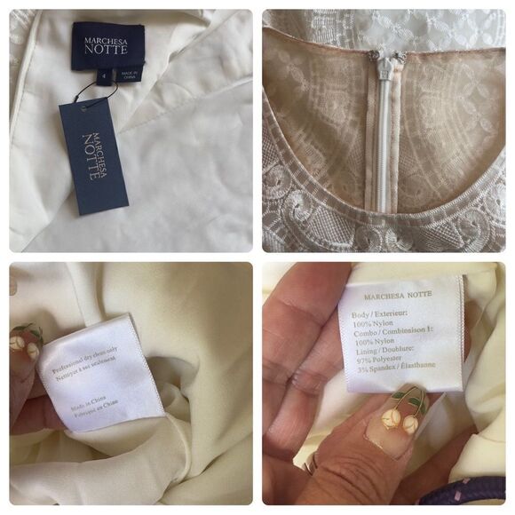 Marchesa Notte Sleeveless Lace Drop Waist Dress Size 4 NWT - Picture 15 of 15